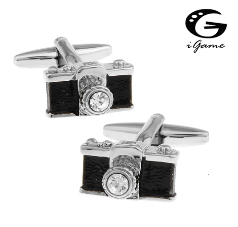 iGame Designer Cufflinks Unique Camera Design Black & White Color Option Quality Brass Material Cufflinks Wholesale & Retail