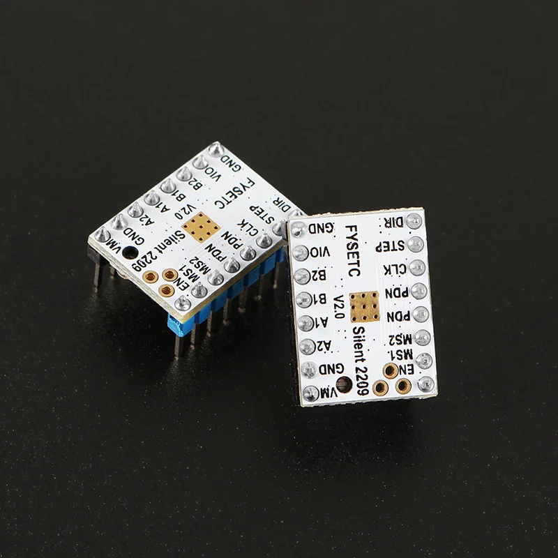 

Ultra Silent Driver TMC2209 v2.1 Stepping Motor Driver Stepsticks 256 Microsteps 2.8A Peak 5.5V VS TMC2208 for 3d Printer Parts