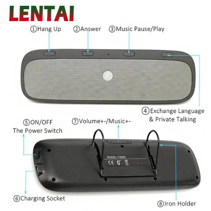 

LENTAI 1Set Bluetooth Car Kit Speakerphone Wireless Speaker Phone For Renault Megane 3 Duster Captur Chevrolet Cruze Captiva