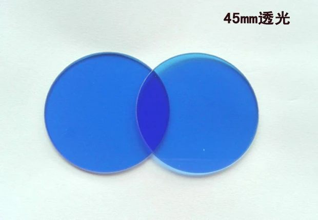 1 stück 45mm Objektiv Durchmesser Farbe Glas Absorber Blau Mikroskopie Filter Biologische Mikroskop Verbindung Optische Filter für Schule