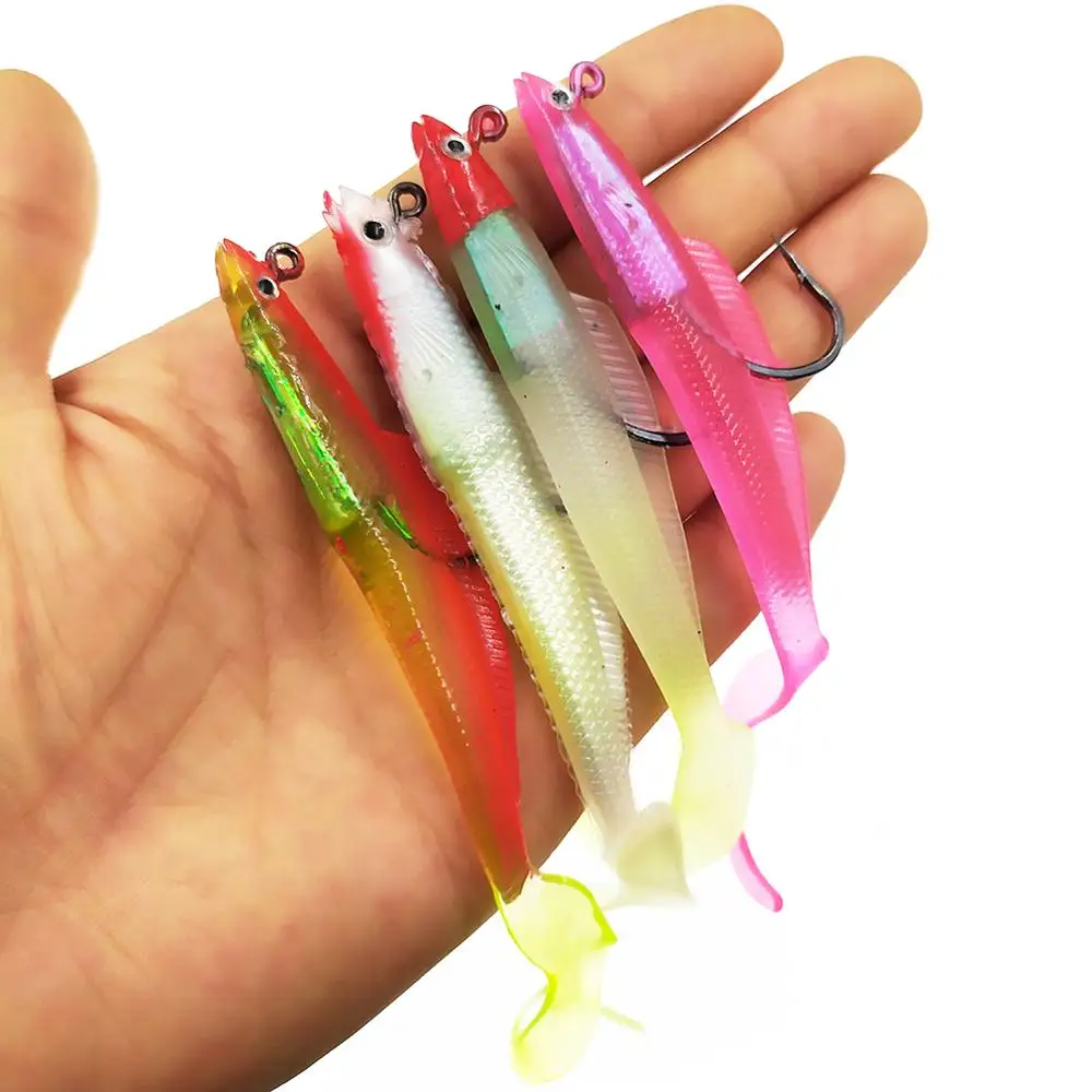 4-piece Soft Lure Jighead Baitfish Minnow 10cm/8g isca artificial Bait Wobbler Trout Jigging Lure Swimbait