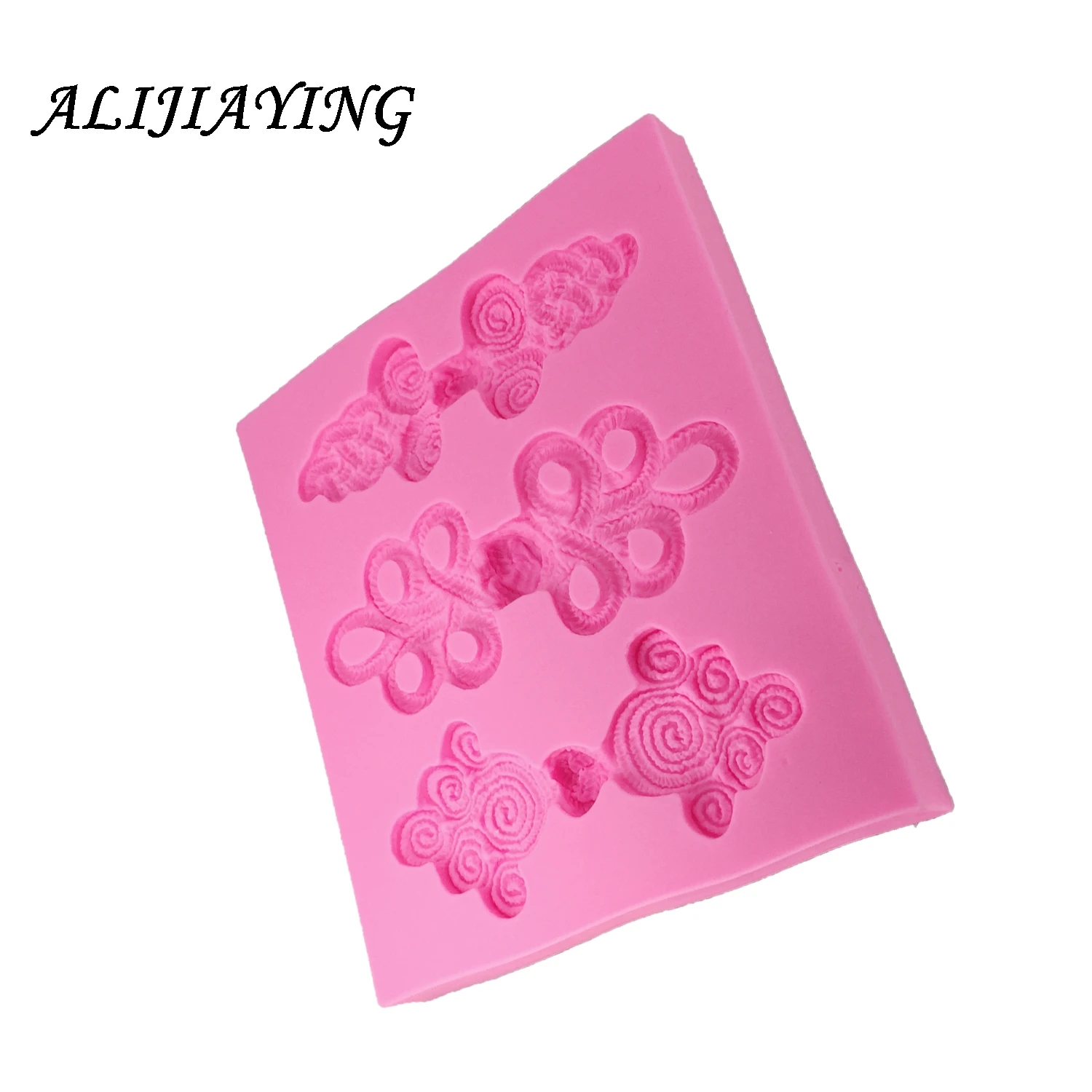 1Pcs DIY Vintage button flower Silicone Mold Fondant Cake Decorating Tools Sugar cake stencil molds for plaster D1292