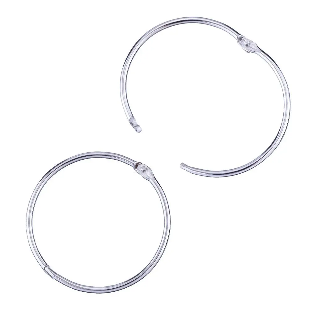 2-inches/50mm Loose Leaf Binder Rings,48pcs Nickel Plated Book Rings