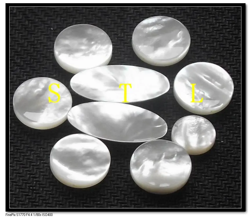 Saxophone real mother of pearl key buttons inlays