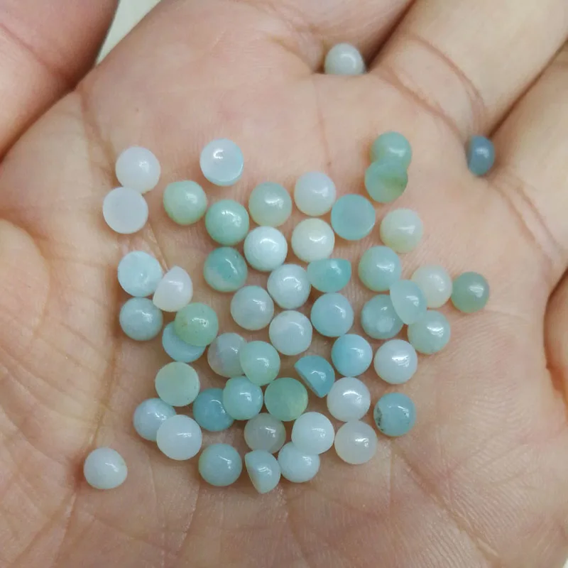 

Wholesale fashion natural Amazons stone beads charms 4mm round CAB CABOCHON 50pcs for jewelry Accessories free shipping