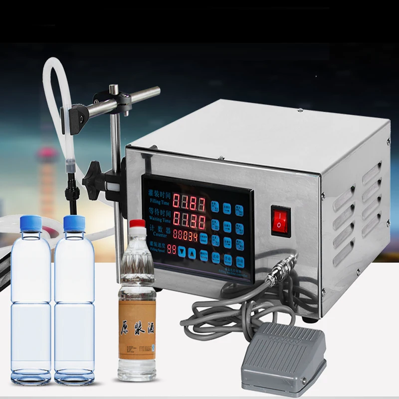 

Liquid Filling Machine Digital Control Water Drink Perfume Juice Milk Small Bottle Jar Diaphragm Pump Packing XK-580