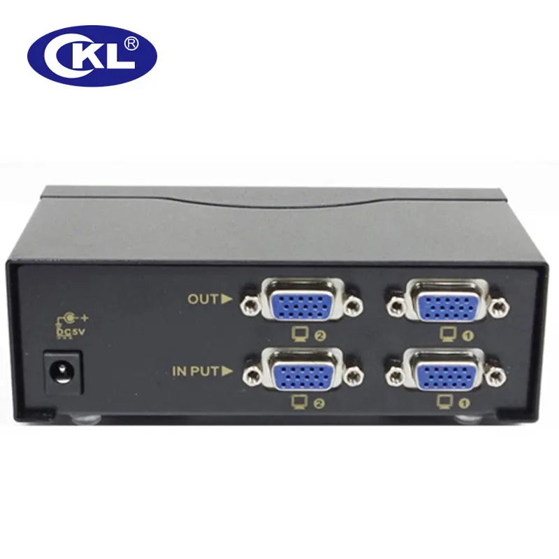 CKL VGA Switch Splitter 2 in 2/4 out Supporto 2048*1536 450 MHz per PC Monitor TV Proiettore Metallo CKL-222B & CKL-224B