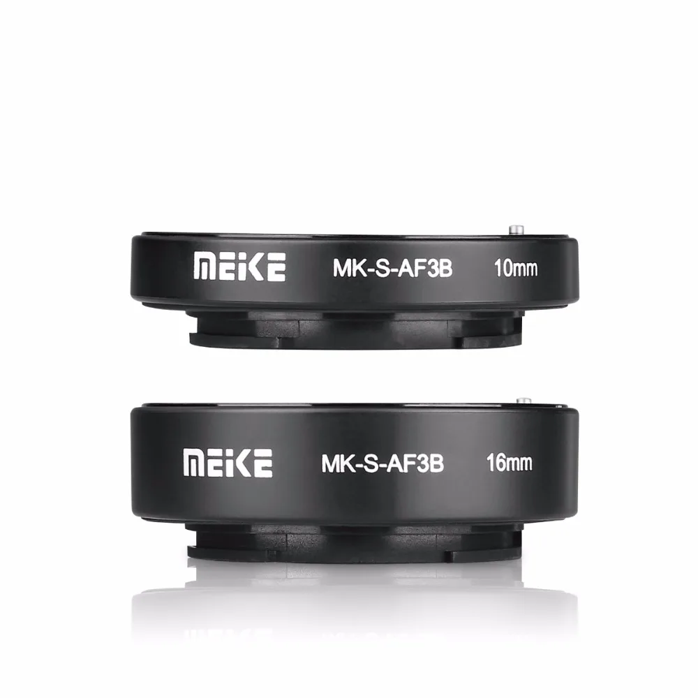 

MEKE Meike MK-S-AF3B AF Extension Tube Adapter Ring Lens for Sony NEX Micro DSLR (10mm, 16mm) E-Mount NEX-3 NEX-5 Camera