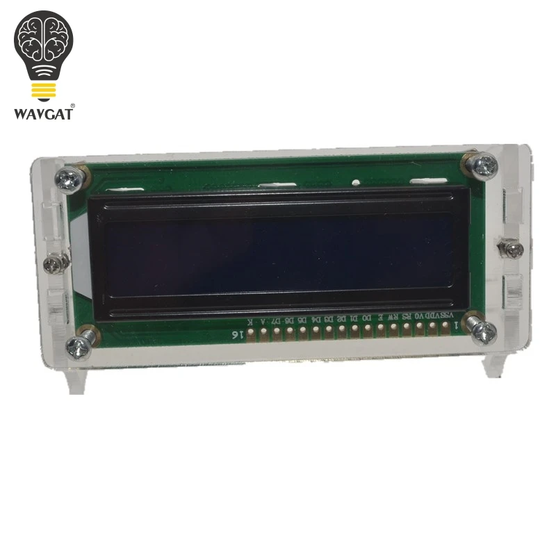 WAVGAT Transparent Acrylic Shell for LCD1602 LCD Screen with Screw/Nut LCD1602 Shell Case holder (no with 1602 LCD)