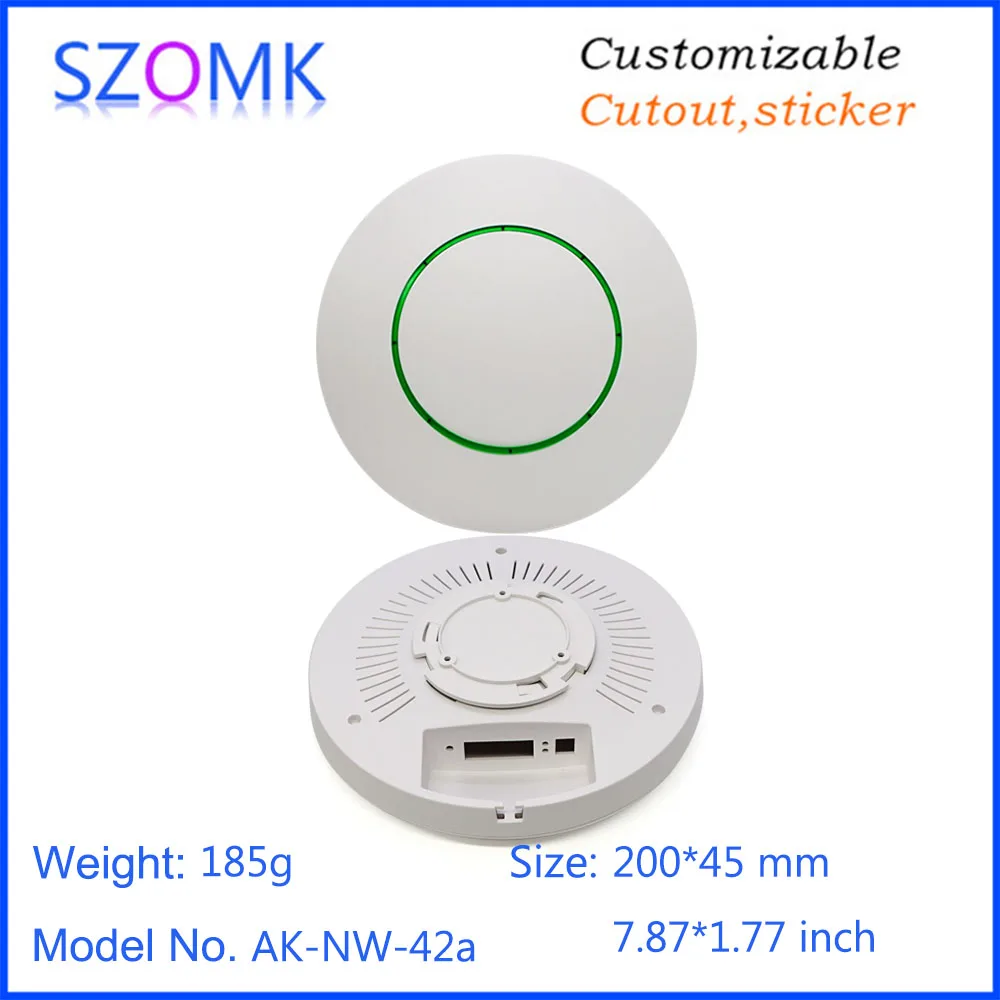 1 Piece 200*45mm customizable plastic electronics router controller box high quality ceiling wifi plastic enclosure housing