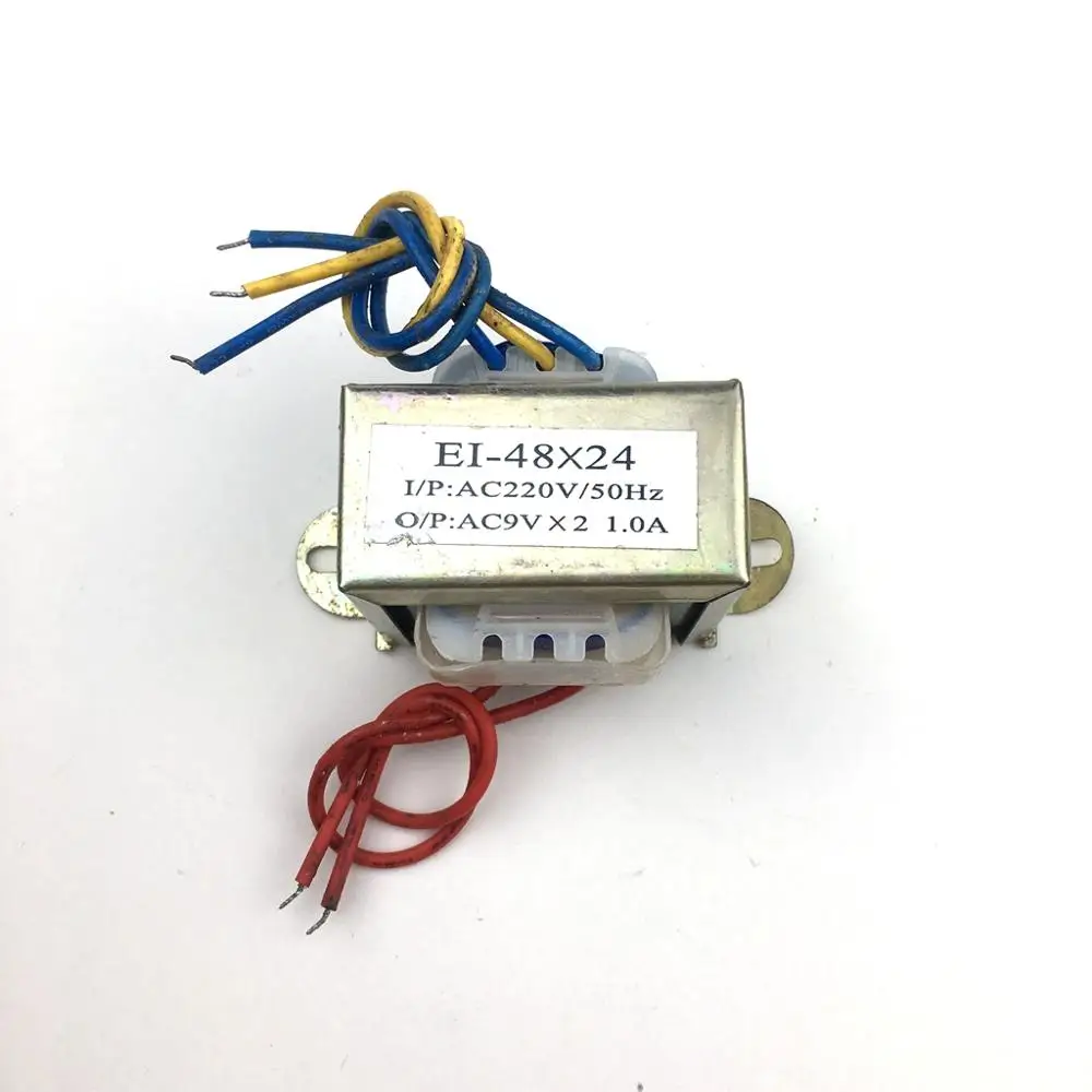 audio transformer 220V single turn dual 9V1A output AC AC power transformer electronic EI48*24 small audio speaker