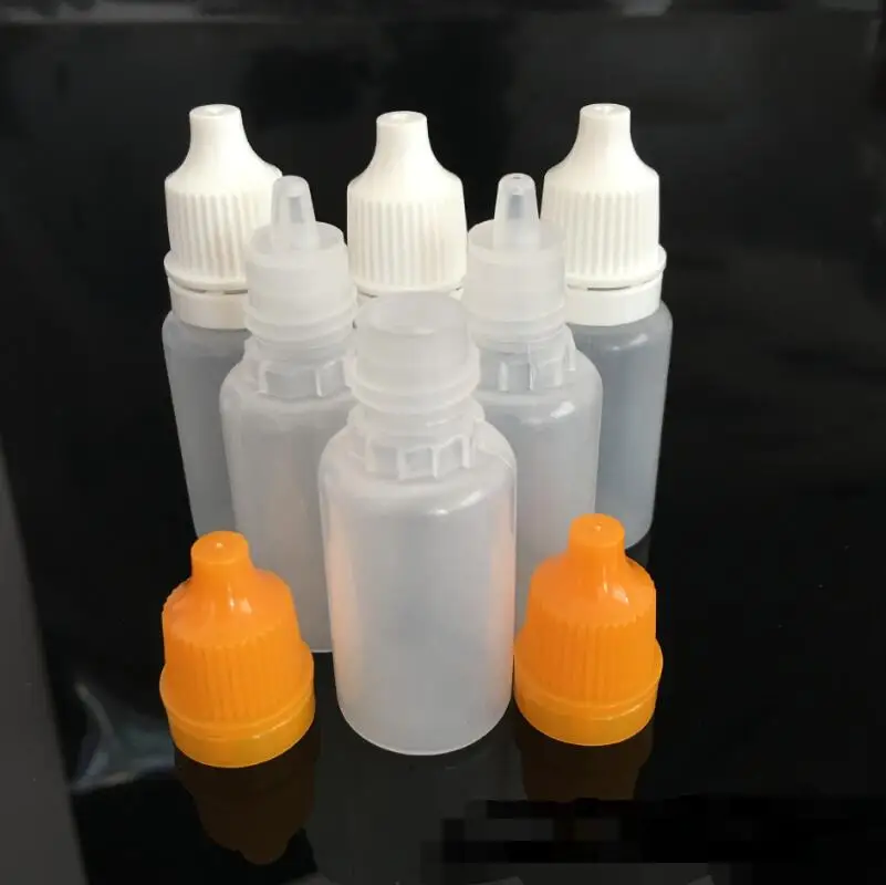 

Wholesale 10ML Mini Plastic Dropper Bottles With Childproof Cap And Long Thin Tip for E juice