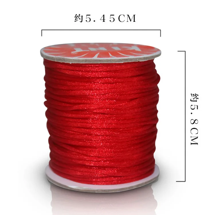 2mm Satin Rattail Silk Cord Nylon Thread Cord Chinese Knot DIY Rope Bead Shamballa Bracelet Jewelry Making 35 meters