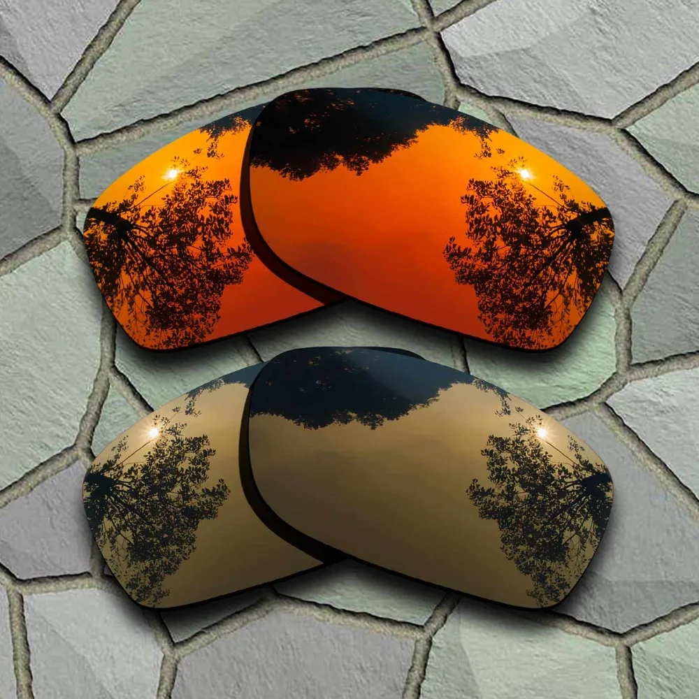 

Red Orange&Bronze Copper Sunglasses Polarized Replacement Lenses for Oakley Fives Squared