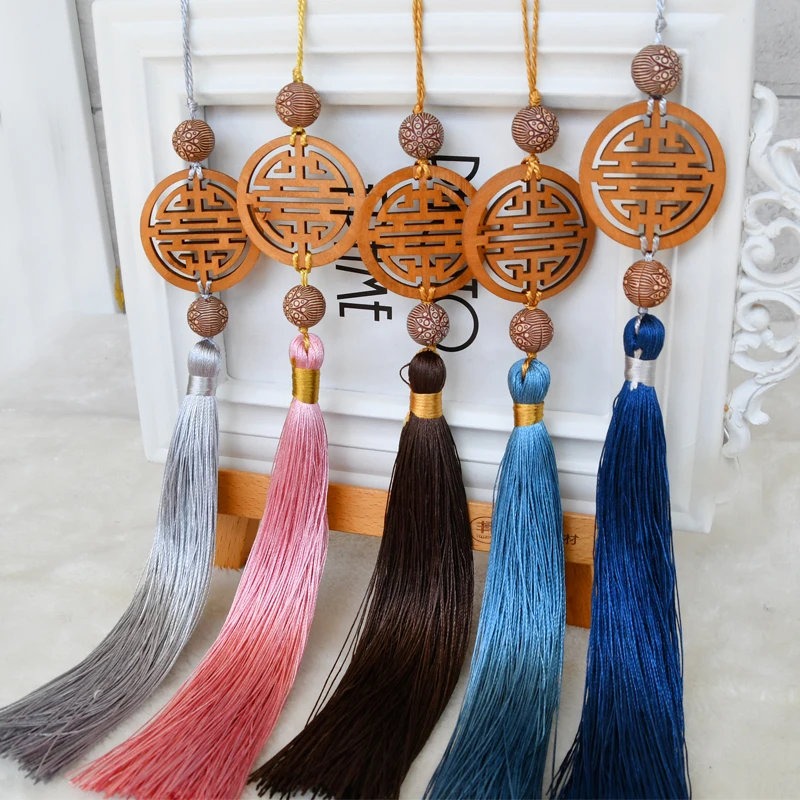 

10Pcs/Lot Wood Curtain Cord Small Tassel Fringe Curtain Accessories DIY Sofa Valance Tablecloth Cushion Decor Key Tassels