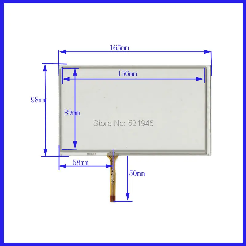 

ZhiYuSun 165mm*100mm Wholesale" New 7-inch Touch screen digitizer panel for165mmx100mm Car navigation DVD universal Touchscreen