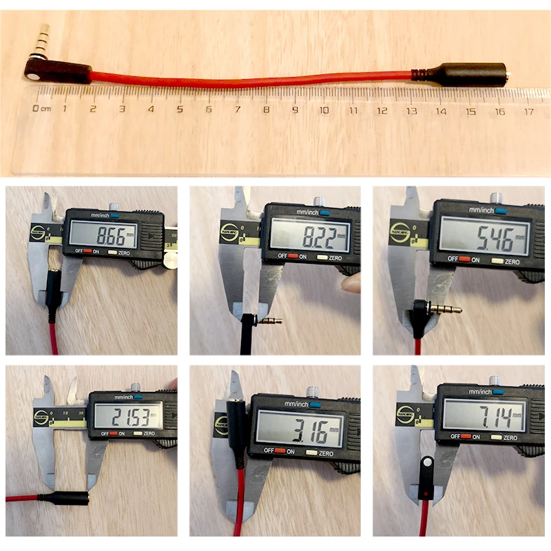 DC 3,5mm Männlichen zu Weiblichen Verlängerung stereo Audio Kabel 15cm 90 Grad Abgewinkelt