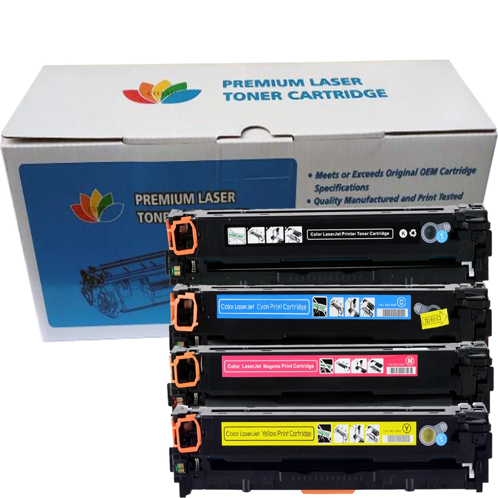 

Toner Cartridges Compatible for HP 203a CF540a CF541a CF542a CF543a Laserjet M254 M254nw M254dw M281fdw M281fdn
