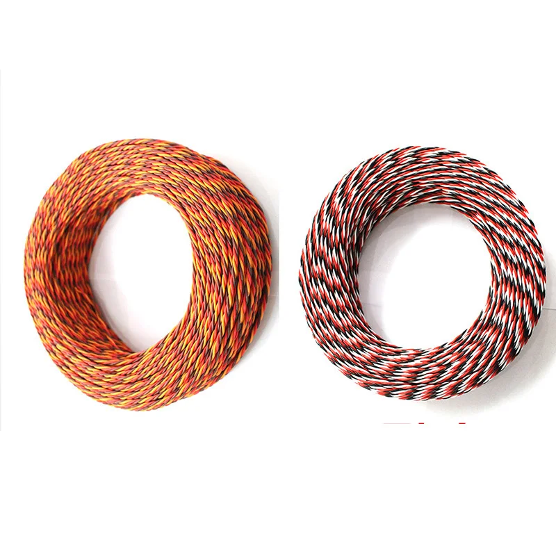 20meters 60Core 22AWG 22# Twist servo extension cable JR Futaba Twisted Soft wire lead for RC Airplane Accessories