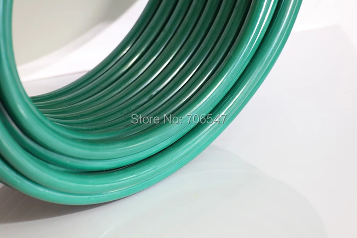 Free Shipping 10meters diameter 5mm green PU round belt Industrial synchronous belt driving belt conveyor belt