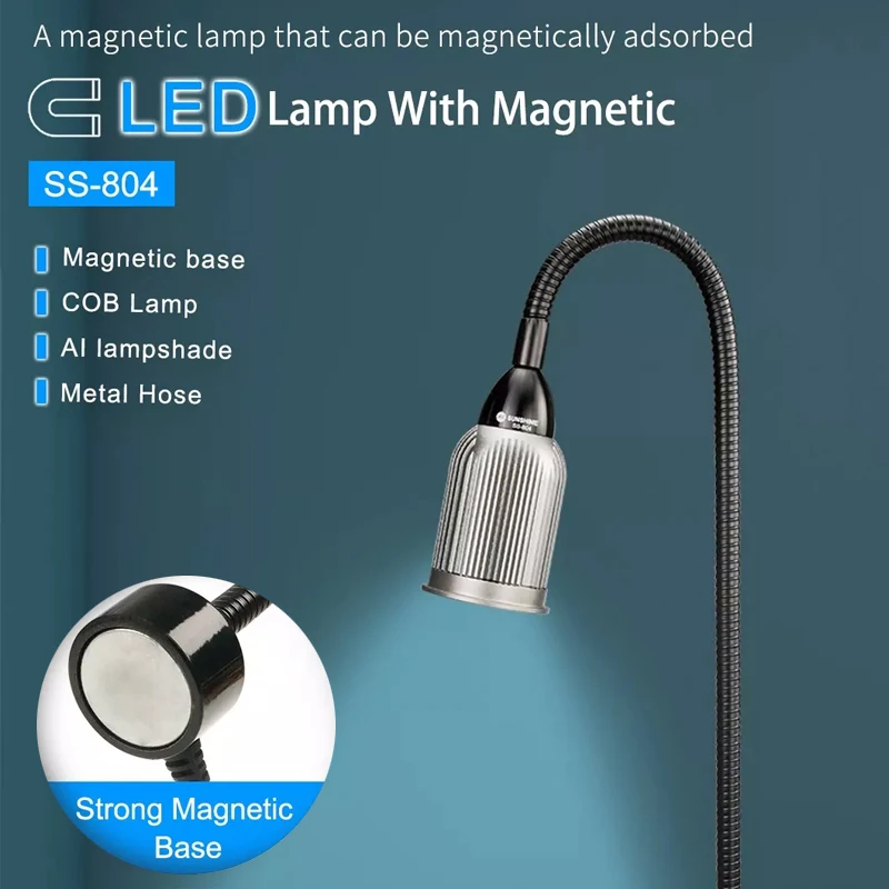 

SUNSHINE SS-804 Magnetic LED Lamp Magnet base COB wick Lamp Aluminum lampshade Universal can Magnetically adsorbed