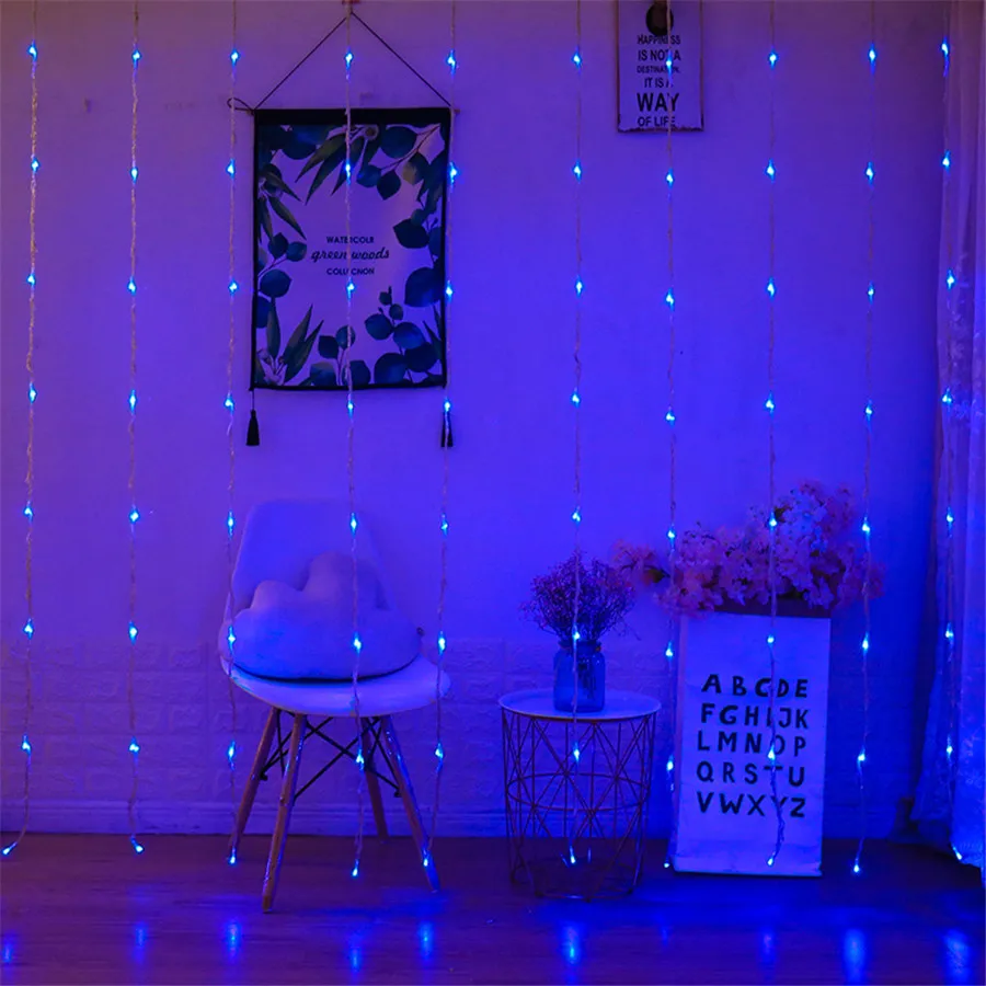 6*3M 3*6M LED Waterfall String Light Outdoor Curtain Icicle Light Meteor Shower Rain Light Christmas Wedding Garland Light