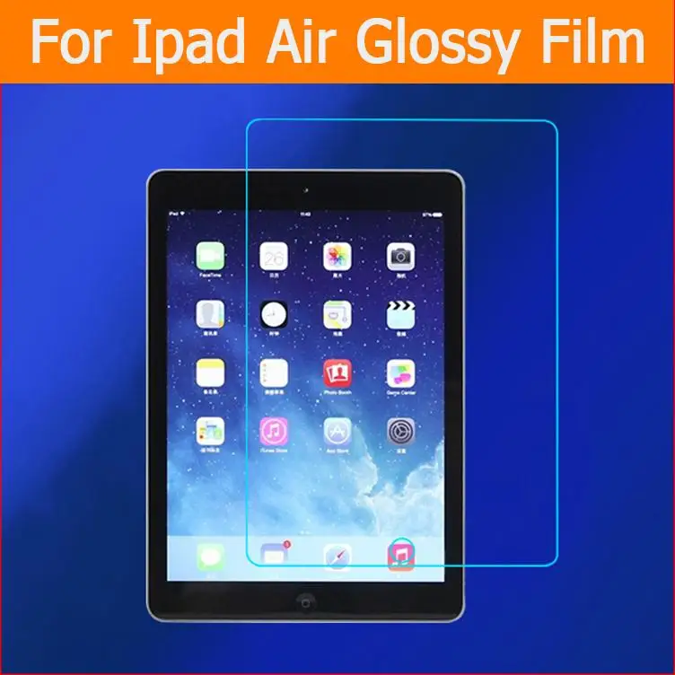 

Premium Clear glossy Screen Protector film For iPad Air 1 / Air 2 9.7 inch Front HD LCD screen Protective Films + clean cloths