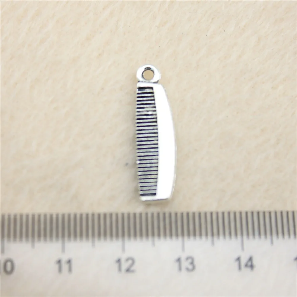 62pcs/lot 16*7mm ancient silver Comb charm Pendants DIY jewelry for bracelet necklace earring