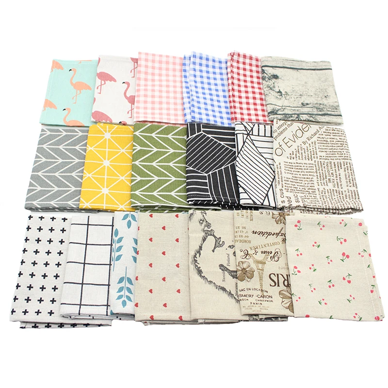 Hongbo 1 Pcs Plaid Cotton Placemat Japanese Fashion Style Fabric Table Mats Napkins Simple Design Tableware Kitchen Tool