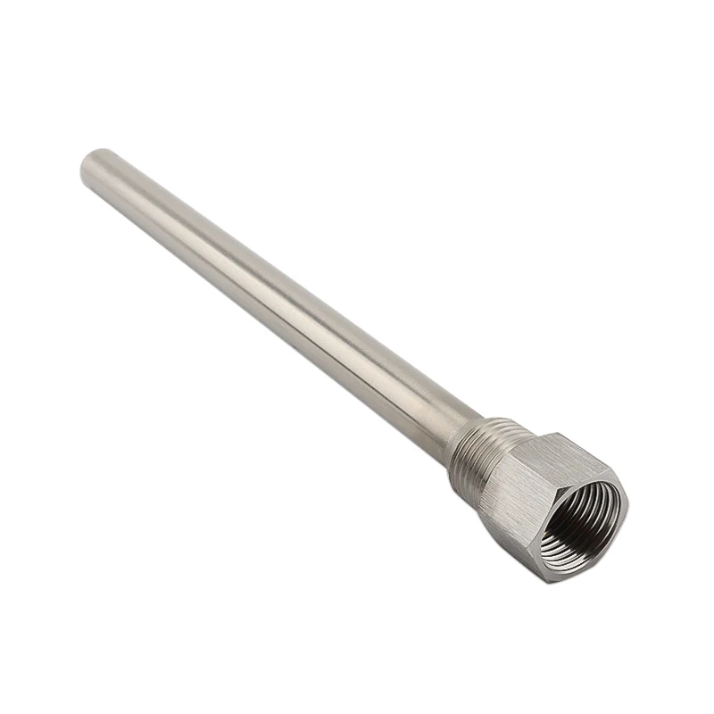 9 inch Stainless Steel Thermowell Kit,1/2\'\' NPT Thread With Lock Nut+Washer+O-ring,Home Brewing Weldless Plumbing Fitting Tools