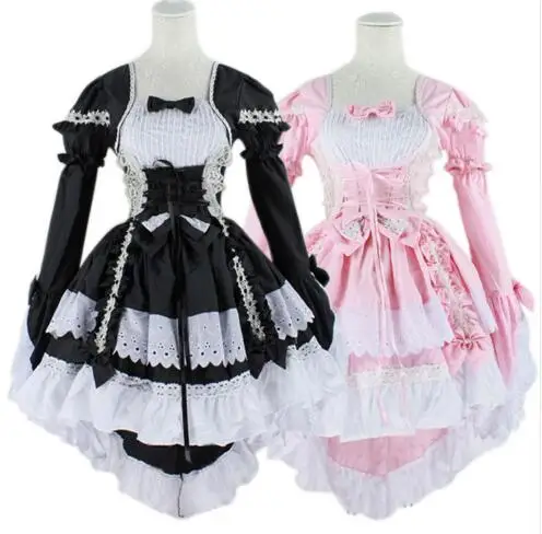 Anime Fantasy Maid Cosplay Costume para mulheres, doce vestido gótico Lolita, Halloween Performance, meninas Disfraces