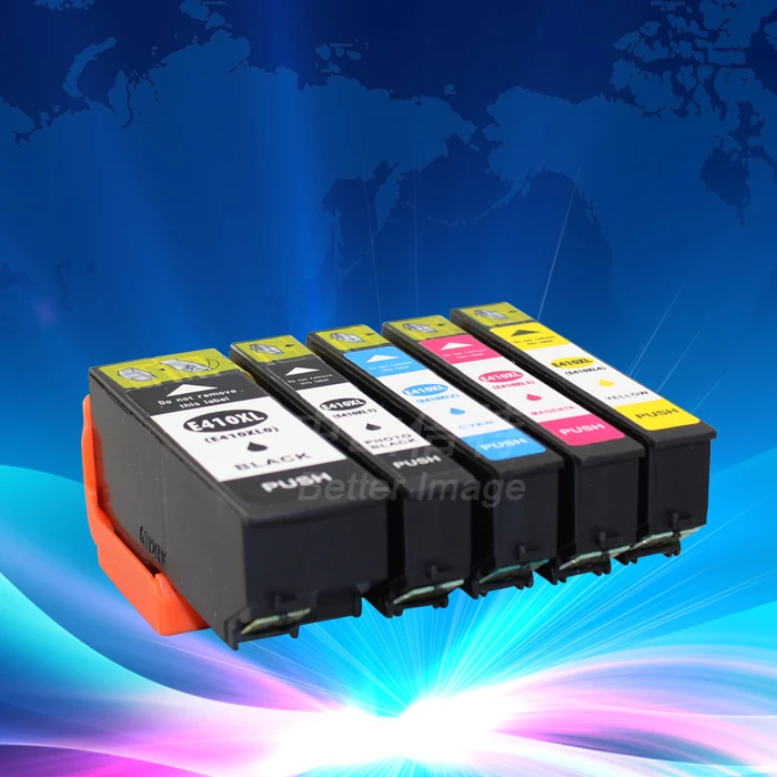 

INK WAY 410XL Black + 4 Colours (PB, C, M, Y) - Ink Cartridge Value Pack for Oceanian Printer Model XP-540 XP-640 XP-900 etc.