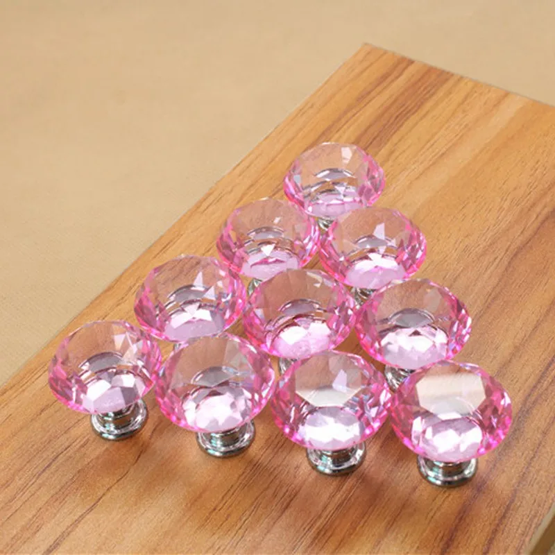 pink dresser knobs FENSING 12 Pcs 30MM Glass Crystal Cabinet Each is glazed to resemble sea glass and are accented with a dainty gold edging Dresser 2" Girl's Ceramic Drawer