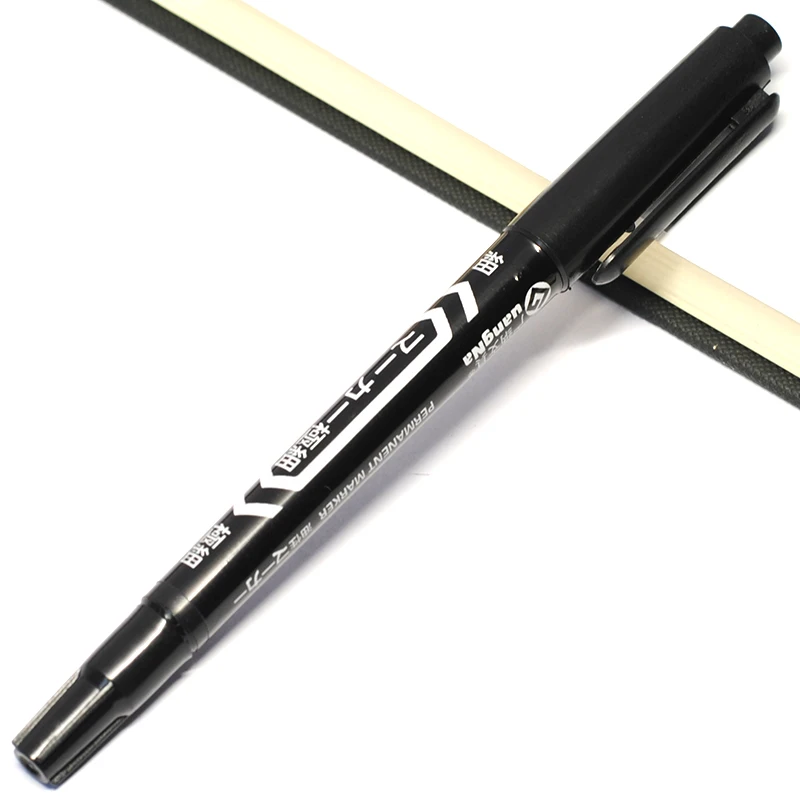 5pcs/lot Wholesale Twin Tip Permanent Marker Pen Fine Point Waterproof Ink Thin Nib Crude Nib Black Ink 0.5mm-2mm Fine Color image 4