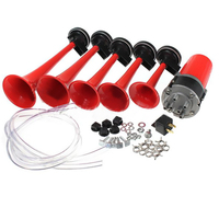 125db 12V 5 Silver/Black/Red Dixie Car Trumpet air horns DIXIE Musical Air Horn Dukes of Hazzard General Lee For Car Truck Boat