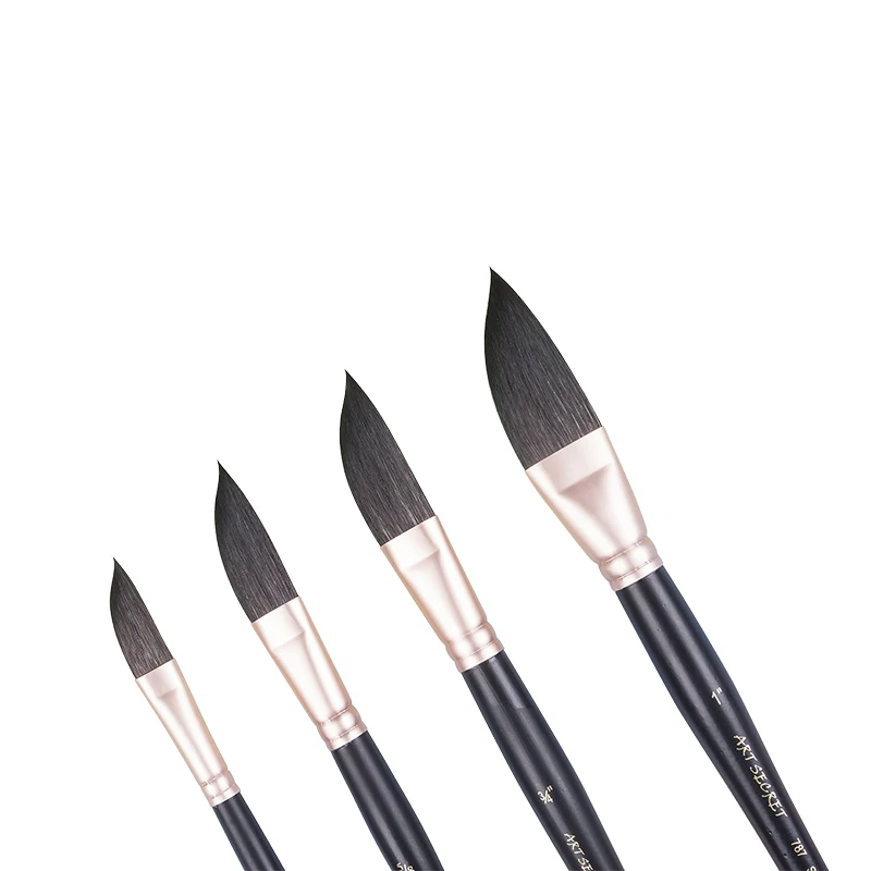 ArtSecret 787DS Brushes Wooden Handle Brass Ferrule Squirrel Hair Artistic Painting Art Tool For Watercolor Drawing image 2