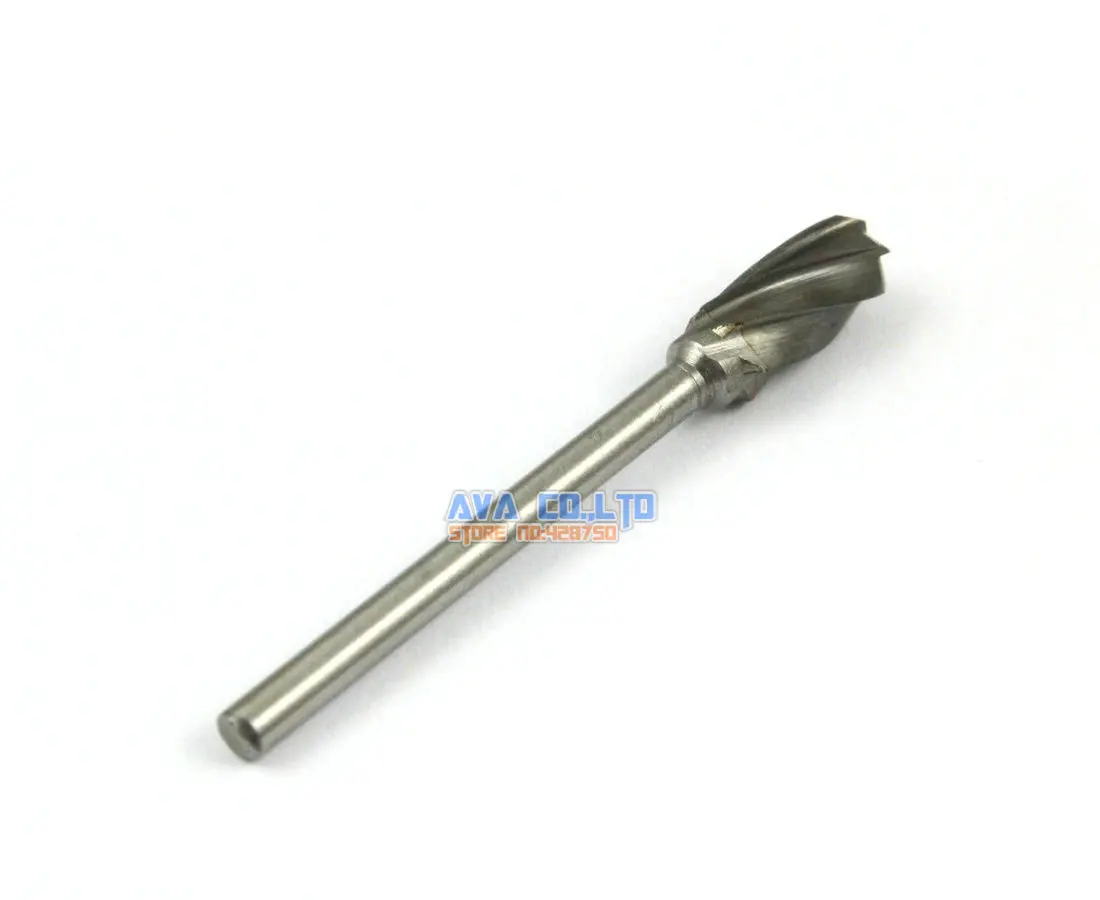 4 Pcs 3mm Shank Tungsten Carbide Burr Rotary Cutter File CNC Engraving Bit Single Cut (NO.2)