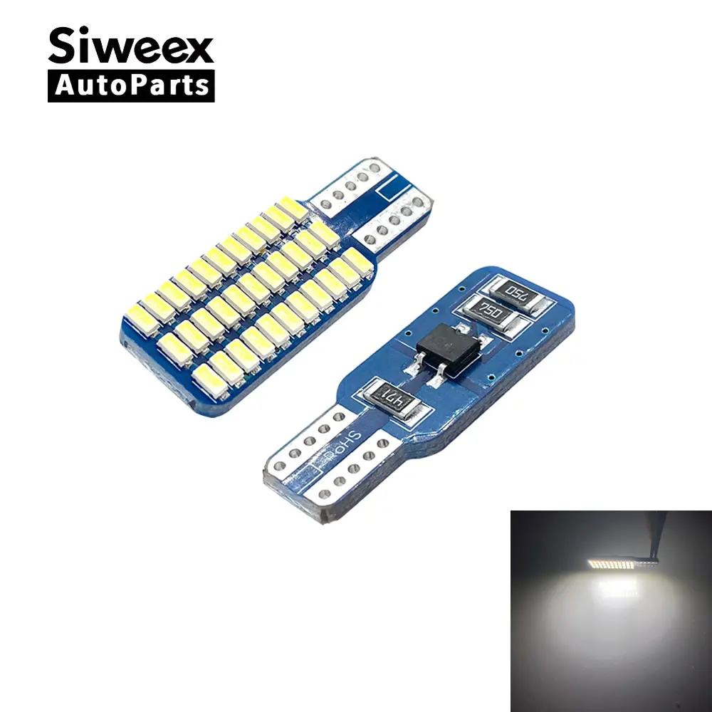 T10 Car Interior Lights W5W 194 33 SMD Led Instrument Dome Reading Bulb Canbus No Error White 12V Auto License Plate Lamps