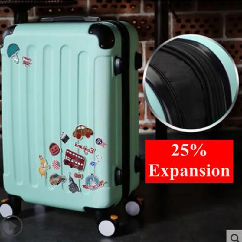 High Quality Rolling Luggage Spinner Suitcases on Wheels Extension Carry-on Trolley Case 20/22/24/26 inch Suitcase Travel Bag