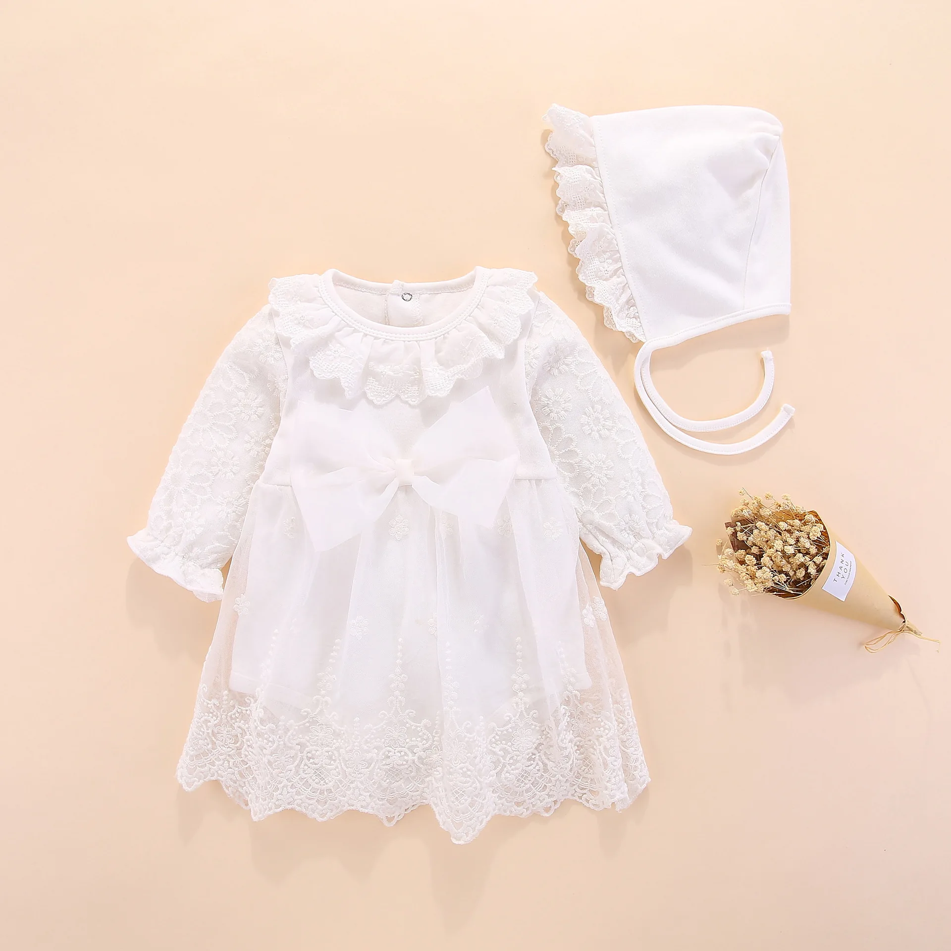 

New born baby girl dress 1st Birthday gifts for little girls Princess dress Christening Gown white Baby Girl Baptism Dress