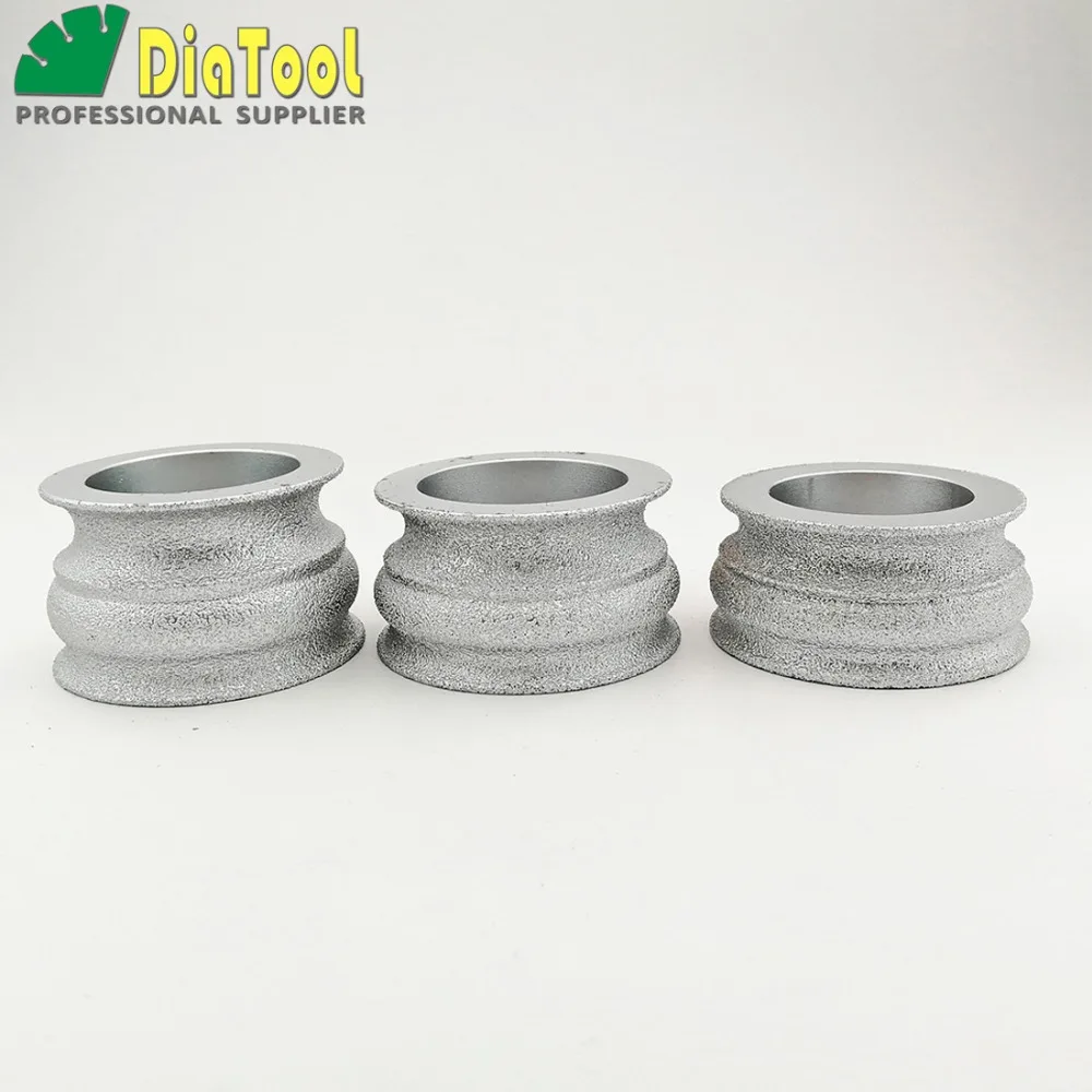Diatool 3 polegadas soldado a vácuo diamante mãos convexas disco de pedra de encaixe