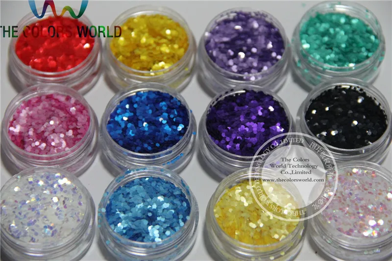 

TCT-156 Hexagon Pearlescent Color 1.5MM Solvent Resistant Glitter sequins For Nail Art Decoration Nail Gel Makeup Manual DIY