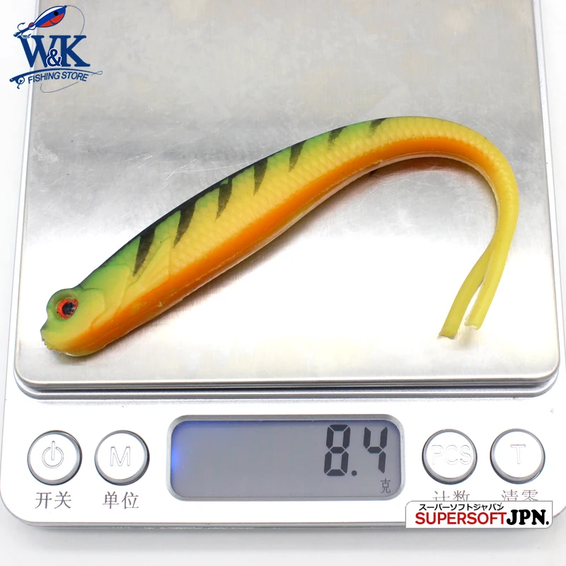 낚시용품 13cm 소프트 낚시 루어 드롭샷 리그 웜 미끼 5개입 핀테일 및 포크테일 소프트 베이트