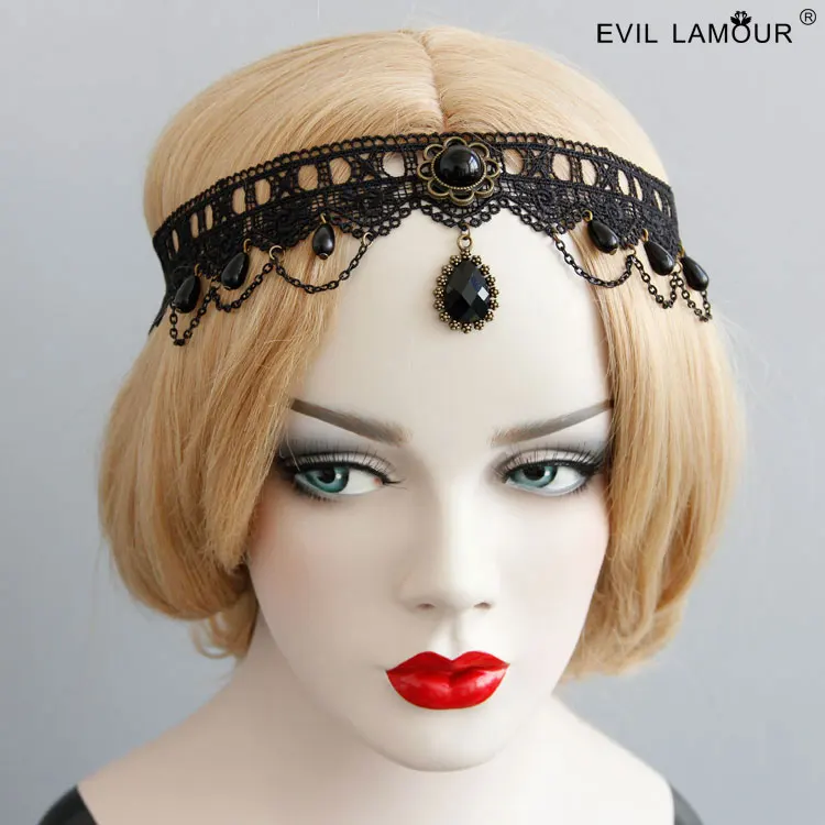 

Princess sweet lolita Japanese soft sister Gothic style lace Hair band accessories headband FD-07