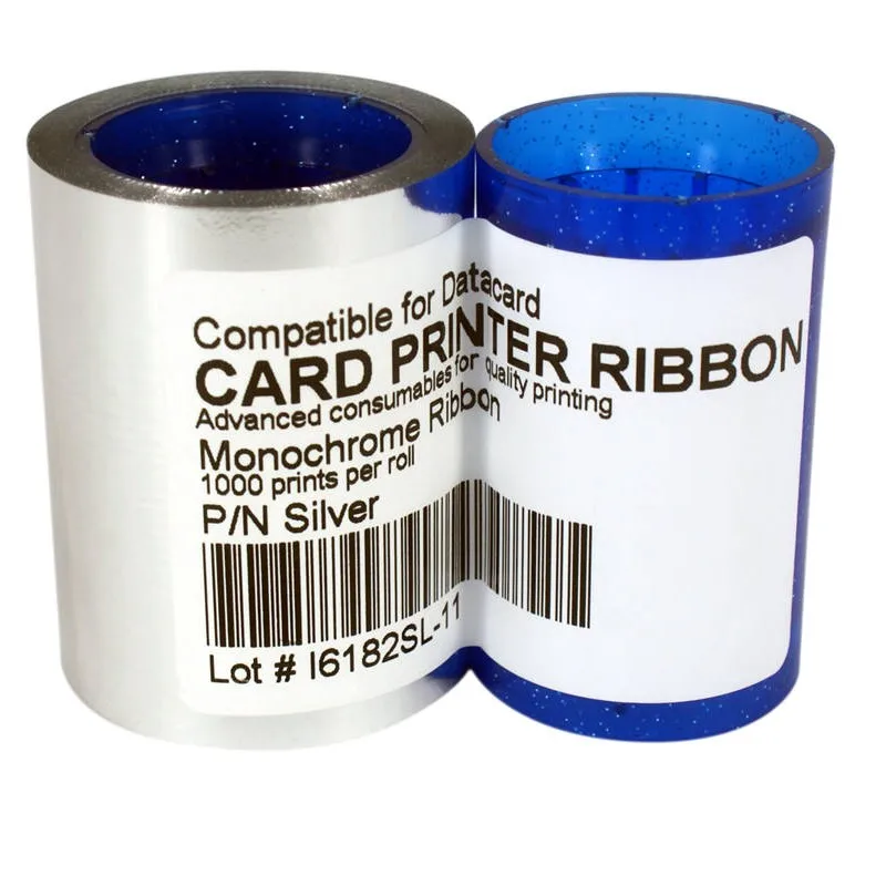 

compatible ribbon for datacard SP25 SP30 SP35 SP55 SP75 CP40 CP60 CP80 Silver Ribbon 1000 prints