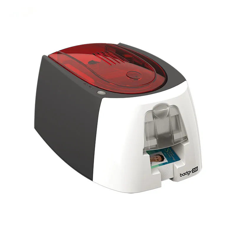 Evolis Badgy200 card printer single-sided printing edge-to-edge 260x300 dpi printing USB