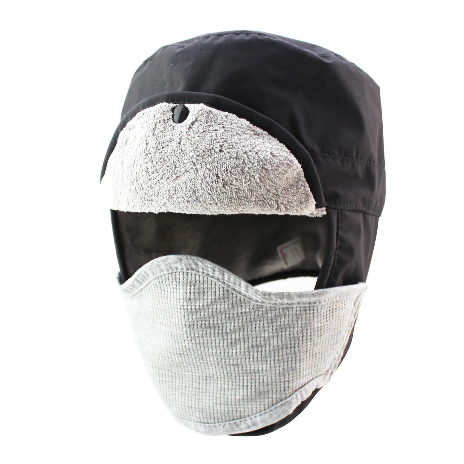 Men Women Winter Fleece Hat Warm Trapper Hat Waterproof Earflaps Male Snow Bomber Hats with Windproof Mask