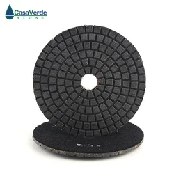 5 inch D125mm premium quality  diamond black polishing buff pads for stone