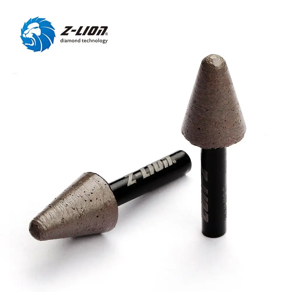 Z-LION instrumento de diamante para afilar taladros de Metal sinterizado de diamante talla herramienta abrasiva Countersink cono cilíndrico Bur