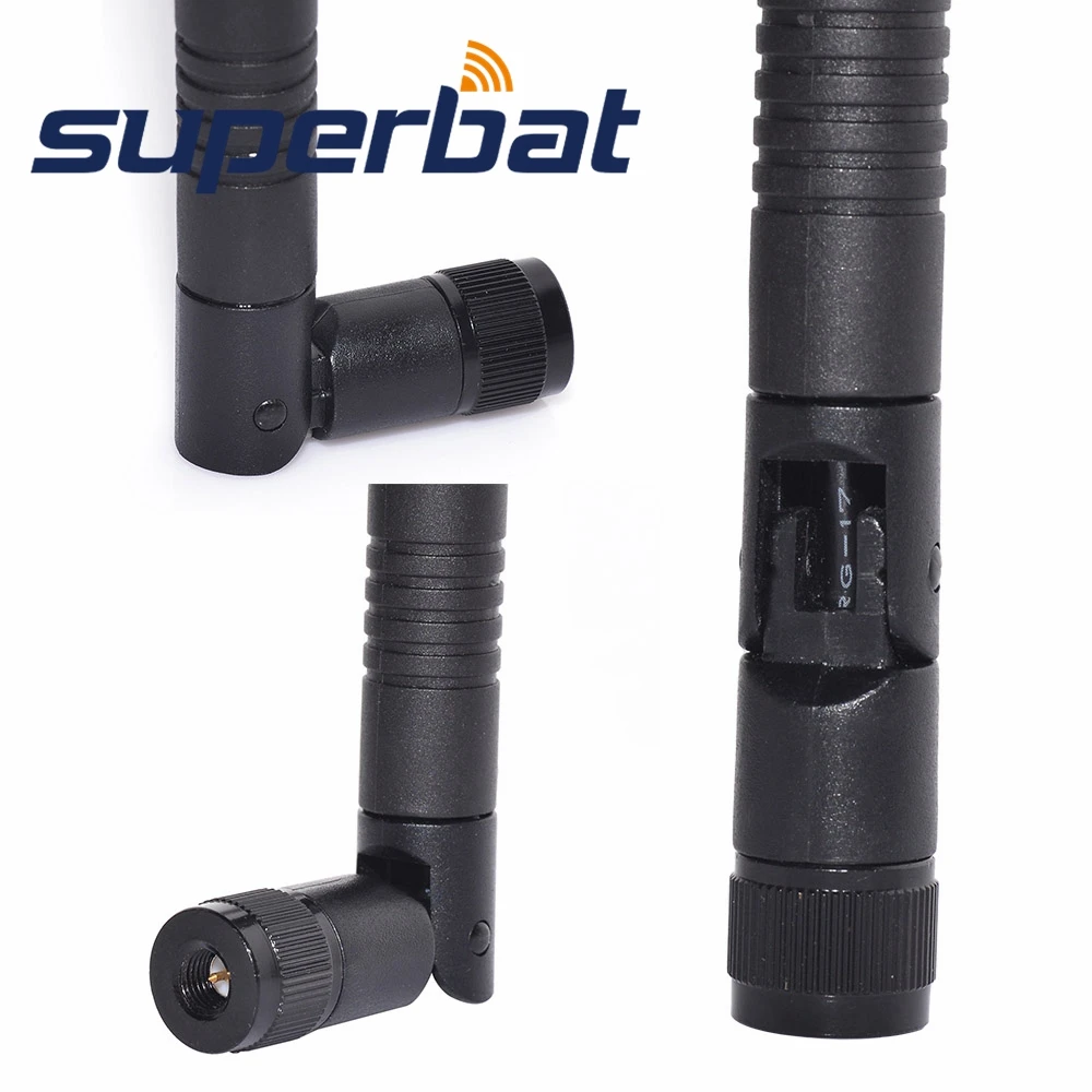 Superbat 5dbi Custom 700MHz Rubber Duck Antenna with SMA Male Connector Omnidirectional Dipole Tilt-Swirel Cellular Phone